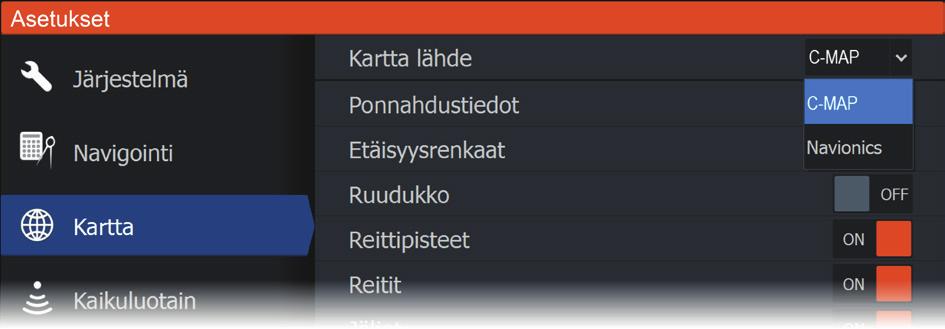 Voit sijoittaa muut reittipisteet toistamalla kohdan 3 5.