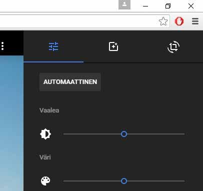 Voit valita myös vaihtoehdon AU- TOMAATTINEN, jos haluat Kuvat-palvelun