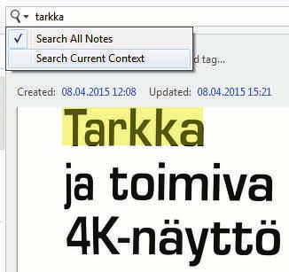 Voit luoda käyttäjätilin myös älylaitesovelluksella tai Evernoten kotisivulla.