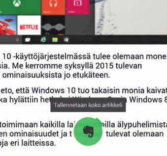 Voit lisätä myös yhden muistiinpanon linkin toiseen muistiinpanoon, niin ne linkitetään yhteen.