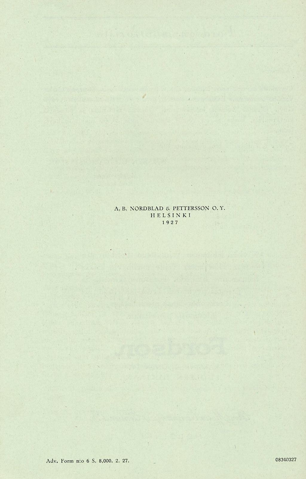 A. B. NORDBLAD & PETTERSSON O. Y.