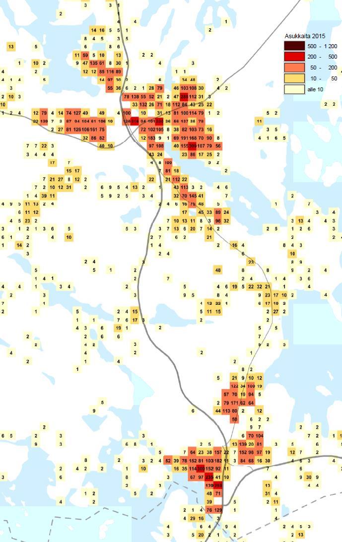 Lähde: Kuopion kaupunkiseudun joukkoliikenneohjelma 2025,