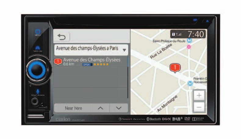 Älypuhelimella voit käyttää sisältöjä aina GPS-navigoinnista SNS-sivustoihin autokäyttöön optimoiduilla sovelluksilla. Esimerkki komennosta: "Japanilainen ravintola" 2.