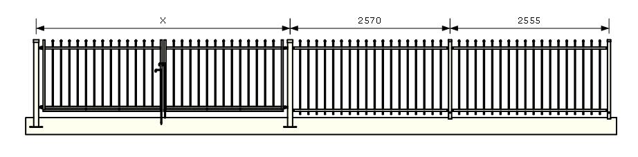 Porttien leveydet 4 metrisen portin leveys keskeltä keskelle 4080 mm (x) 1