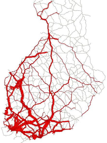 13 4 Vaikutukset eri tavararyhmien tiekuljetuksiin Maataloustuotteet Maataloustuotteisiin lukeutuvat mm. viljat, sokerijuurikas, peruna, elävät eläimet ja raakamaito.