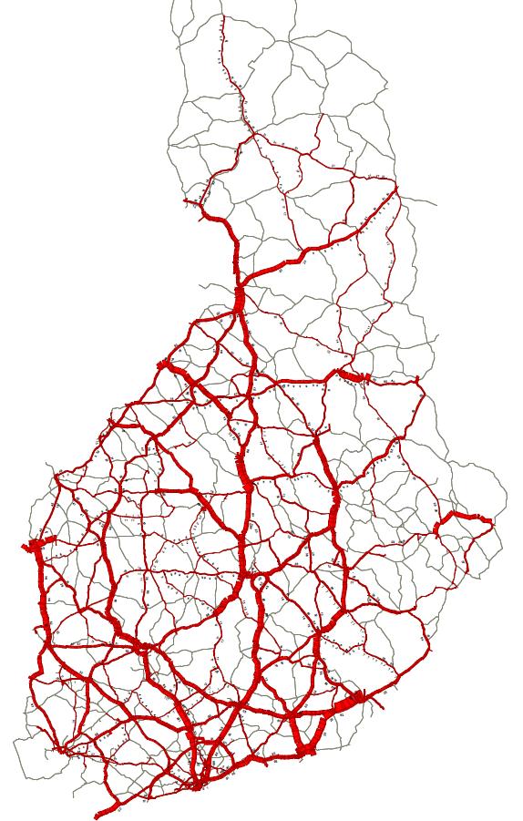 16 Hake ja puru Hakkeen ja purun kuljetuksia oli tieverkolla vuonna 2016 noin 7,5 miljoonaa tonnia. Kuljetuksia rautateillä oli arviolta 0,2 0,3 miljoonaa tonnia.