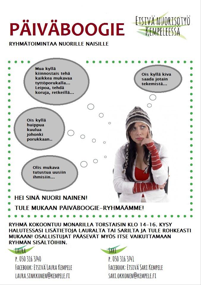 Instagramissa: nuorisotoimi_kempele Twitterissä: Nuorisotoimi Kempele Tervetuloa seuraamaan meitä! Nuorisotoimen yhteystiedot: -Nuorisotyön palveluyksikön vastuuhenkilö Sanna Tauriainen p.