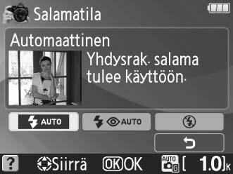 seuraavia asetuksia: Salamatila 1 Aseta
