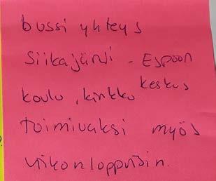 Myyrmäki on Niipperin alueen palvelukeskus, ei suinkaan Espoon keskus johon yltyy suora yhteys. Alueelle kaivataan uusi bussilinja, jolla pkist Helsingin puolelle Myös viikonloppuisin.