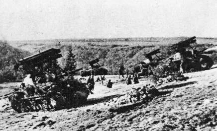 Sherman-panssarivaunu varustettuna moniputkisella