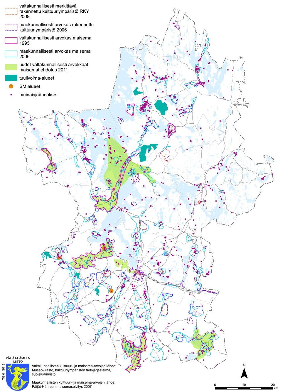 LIITE 31 PÄIJÄT-HÄME Kulttuuriympäristö- ja maisema-arvot sekä tuulivoima-alueet 150