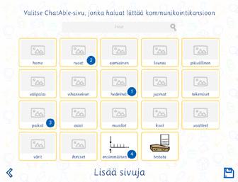 Valitse sivu napauttamalla ja poista valinta napauttamalla uudelleen.