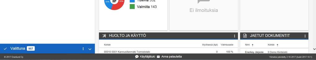 Granlund Managerista löytyy käytännössä kaikki tiedot ja tiedostot, jotka kiinteistöihin tarvitsee.