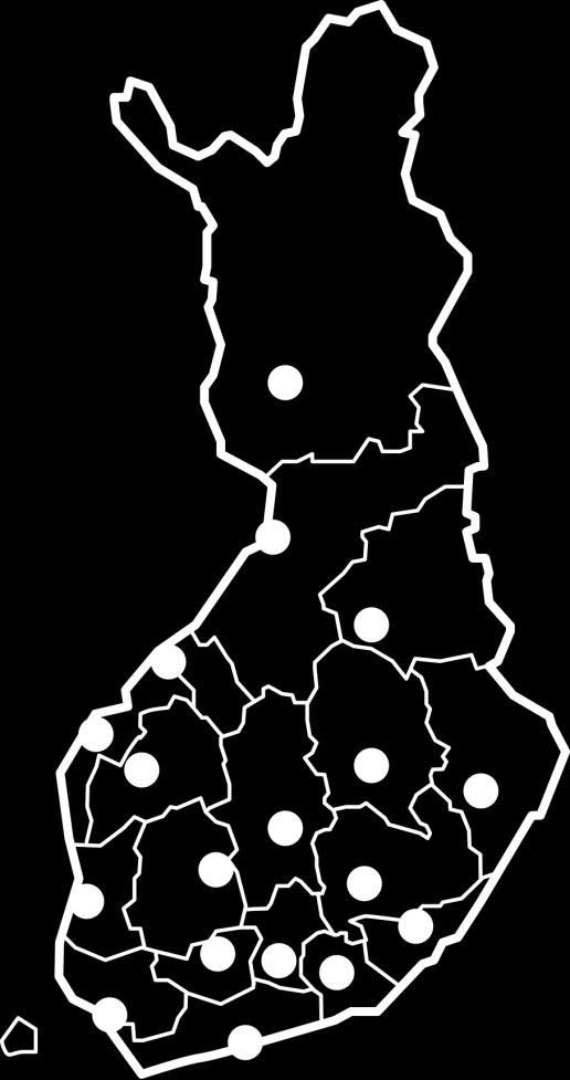 Viraston toimipaikat Toimipaikat Helsinki Hämeenlinna Joensuu Jyväskylä Kajaani Kokkola Kouvola Kuopio