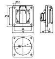 75 mm Mountng menson 60 x 60 mm Proteton egree IP68 Belgn/ Frenh erthng system type E Colour Orer no.