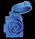 : Type 770 18 MB 102 Domest Pnel Mountng Soket Outlet Typ 23 wth Swss System J 10A, 230V, 3p Srew termnl Flnge 50 x 50 mm Proteton egree IP54 Colour Orer no.