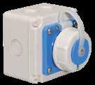 DOMESTIC PLUGS AND SOCKETS 16A/ 250V ~ VDE 0620, IP67 Domest Sure Mountng Soket