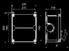 pre-punhe Top: 1xM12, 1xM20, 2xM32 or 2xM40 Bottom: 1xM12, 1xM20, 2xM32 or 2xM40 30MB206