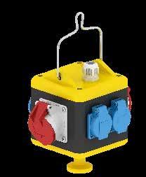 M25, 1x M32 (2 ruts) or 2 les up to 5 x  57986 4 Domest sokets 16A, 230V