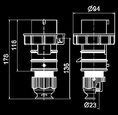: Type 11556 1 MB 30 Pnel Mountng Soket Outlet TE Srew termnls