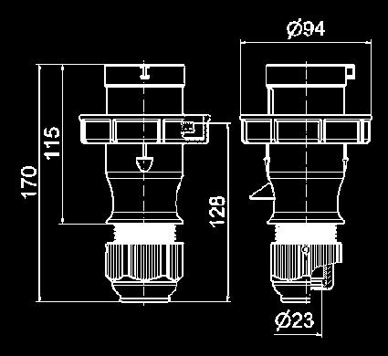 : Type 13021 4 MB 71 Plug TE-Plus wth Mult-Grp Srewless termnls