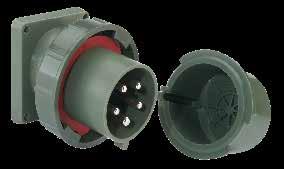 TN APPLIANCE INLETS WITH FLANGE Applne Inlet wth Flnge Srew termnls Hgh-temperture-resstnt ontt rrer Wth protetve p Flnge 85 x 85 mm Proteton egree IP67 (Form BP) Colour: ronze-green RAL 6031-F9 IEC