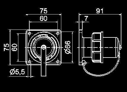 : Type 735 18 MB 18 Domest Applne Inlet wth Flnge Srew termnls 16A/230 V~ Wth losure p