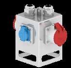 573512 2 Domest sokets 16A, 230V, IP54 1 CEE soket 16A, 400V, 5p, IP54 1 CEE soket 32A, 400V, 5p, IP54 Cle