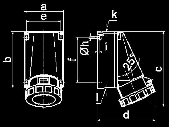 SURFACE MOUNTING SOCKET OUTLETS < IEC 60309-1/2, EN 60309, VDE 0623 < Proteton egree IP67 Sure Mountng Soket Outlet Quk-Connet TE Srewless termnls Kontex ontt
