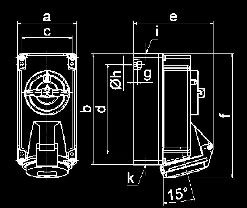 SURFACE MOUNTING SOCKET OUTLETS, swthe, nterloke Sure Mountng Soket Outlet Swthe Lokle n 0-poston Wth mehnl oule nterlokng Nkel plte ontts Proteton egree IP44 Fg.
