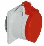 5 4 10 2 Pnel Mountng Soket Outlet Quk-Connet Srewless twn termnl Kontex ontt Flnge 75 x 75 mm Sutle or through wrng 16 5