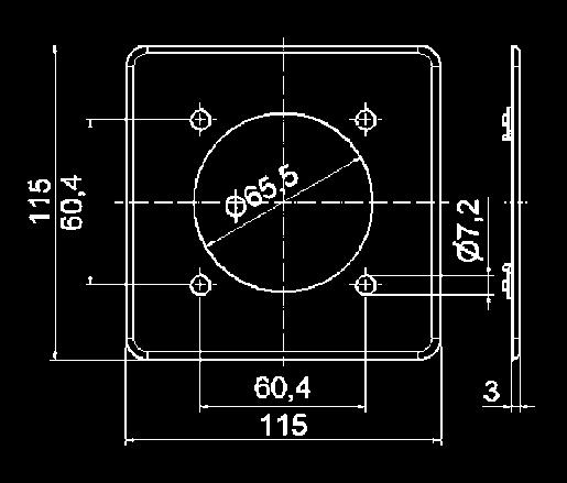 : Type 181 Mountng Flnge For pnel mountng soket outlets BE 185- Fg.