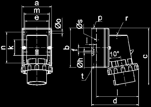 5 mm 2 to 6 mm 2 onutor or 32A Proteton egree IP67 Aessores: Closure p: see pge 102/3 16 3 2472 2473 2474 10 205 16 4 2475 2476 2477 2478 2479 2480 10 245 16 5 2481 2482 2483 24114