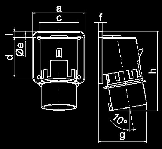 PANEL MOUNTING APPLIANCE INLETS IEC 60309-1/2, EN 60309, VDE 0623 Pnel Mountng Applne Inlet Srew termnls 16 3 260 261 262 10 140 16 4 263 264 265 266 267 268 10 180 16 5 2610 2611 2612 2649 26036 10