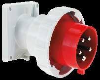 APPLIANCE INLETS WITH FLANGE IEC 60309-1/2, EN 60309, VDE 0623 Proteton egree IP67 Applne Inlet wth Flnge Quk-Connet TE Srewless termnls 10 ngle