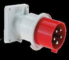 APPLIANCE INLETS WITH FLANGE Prtulrly sutle or hrsh opertng ontons, espelly resstnt to ggressve tmospheres IEC 60309, EN 60309, VDE 0623 / IP67 Applne Inlet wth Flnge Quk-Connet TE Srewless termnls