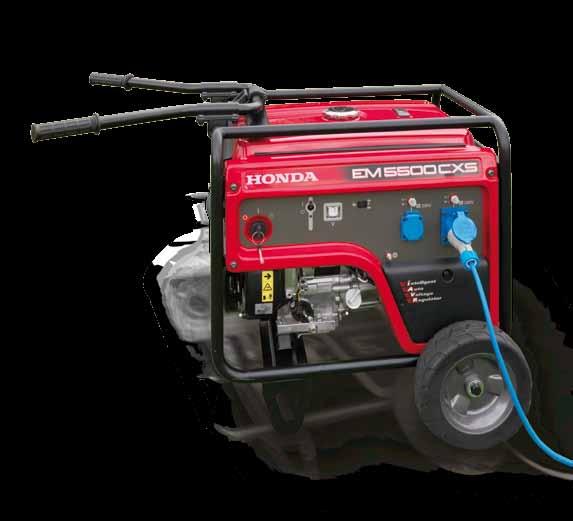8 1. 2. generaattorit 4. EM30 3. uutuus! 5. EM5500 1. EG3600 Honda EM5500 -ominaisuuksia: 1.