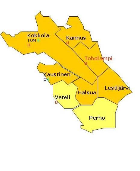 toimintakulut: 57,39 /as Keski-Pohjanmaa 8 kuntaa asukkaita 68 484 pääkirjastoja 8 sivukirjastoja 5 1 kirjastoauto (Kokkola) Kirjastokimppoja 2: