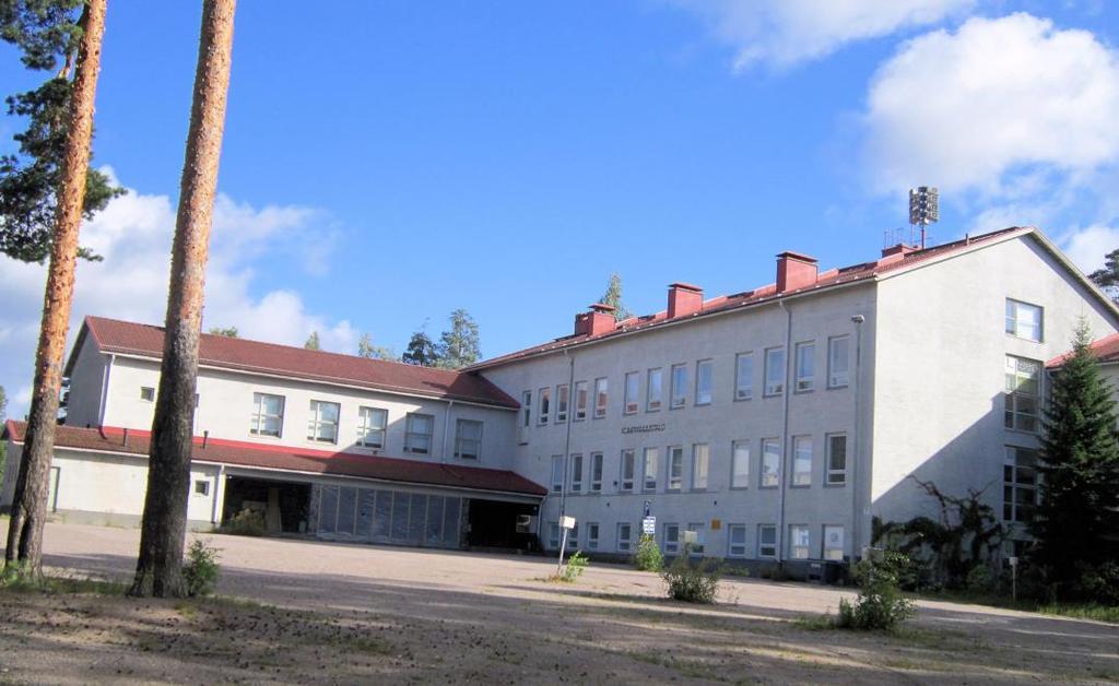 Kumppanuustalo (Honkaharjun koulu, Vuoksenniskan koulu), 1952 Kaava-alueella sijaitseva Honkaharjun koulu edustaa sotien jälkeisen ajan vähäeleistä pehmeää funkista.