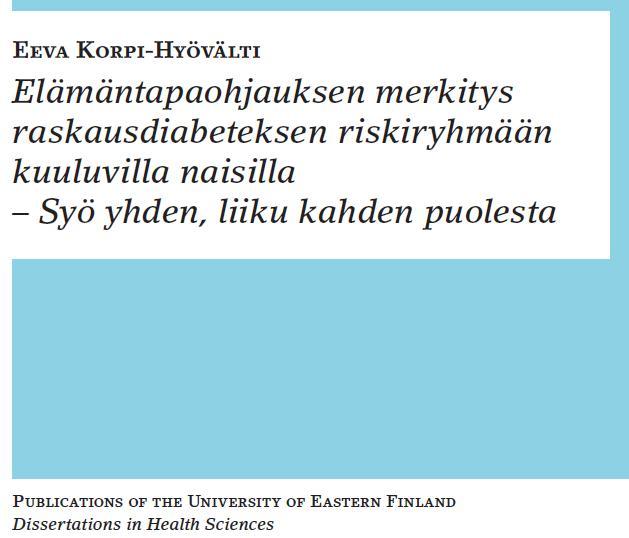 Raskausdiabetesta voidaan ehkäistä Ravitsemuksen muuttaminen merkityksellistä GDM ehkäisyssä Raskaudenaikainen