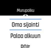 Reitti takaisin -toiminnon käynnistäminen: 1. Aloita harjoitus GPS:llä. 2.
