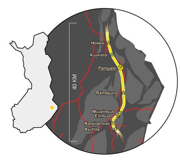 Exploring the true potential of the Karelian Gold Line 7 Karjalan Kultalinja on 40 km pitkä kultakriittinen vyöhyke Ilomantsissa.