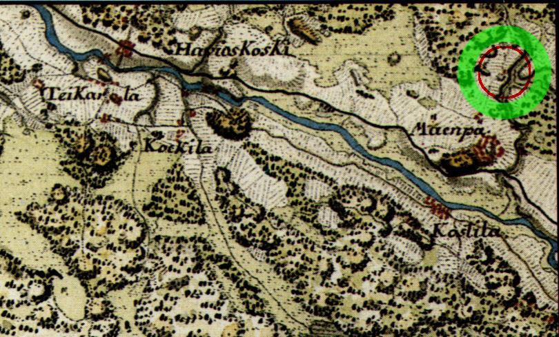 5 Ote Kuninkaan kartasta 1700-luvun