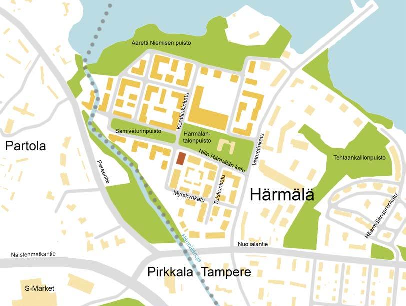 Sijainti Asnto Oy Tampereen Konkari sijoitt Härmälänrannan aleelle yhäjärven eteläpolelle lähelle pistoja, palvelita ja virkistysmahdollisksia.