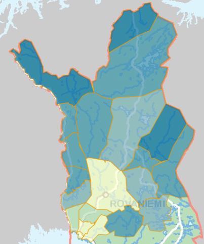 4 Taustatietoa väestöstä Syrjäisyysluku Kunnan syrjäisyys