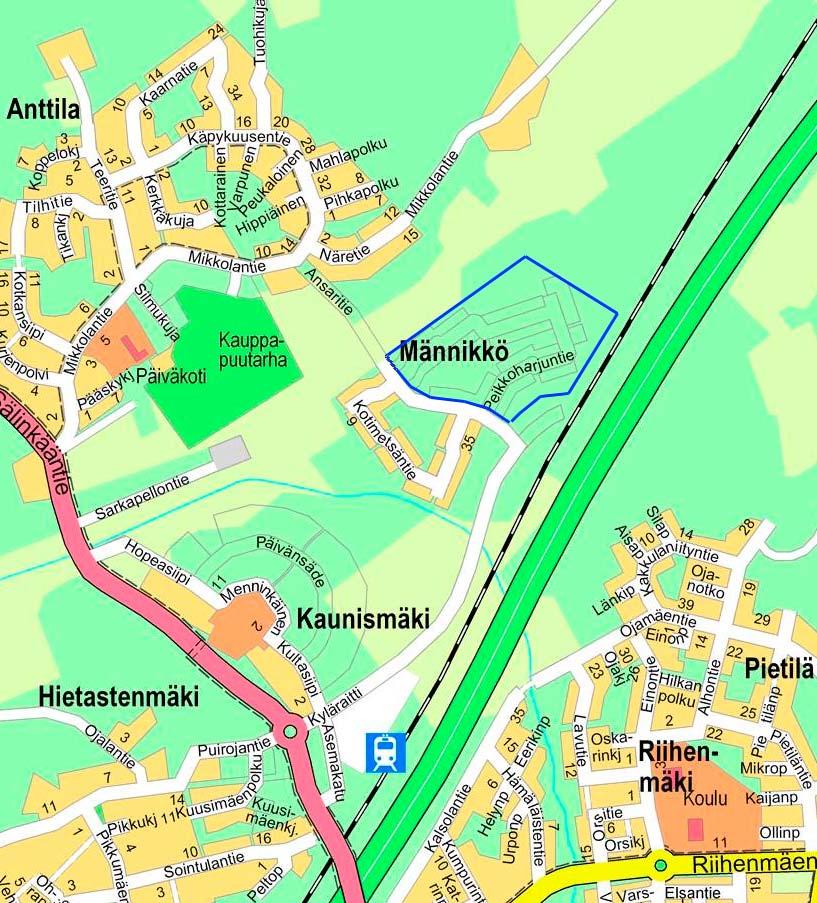 1(6) MÄNNIKÖN POHJOISOSA ASEMAKAAVAMUUTOS OSALLISTUMIS- JA ARVIOINTISUUNNITELMA, OAS PROJ. NRO 209 Sijainti on osoitettu oheisessa karttaliitteessä.