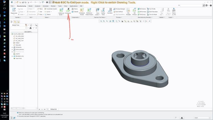 Piece Select Automatic Work Piece Retrieved Model is stucked to