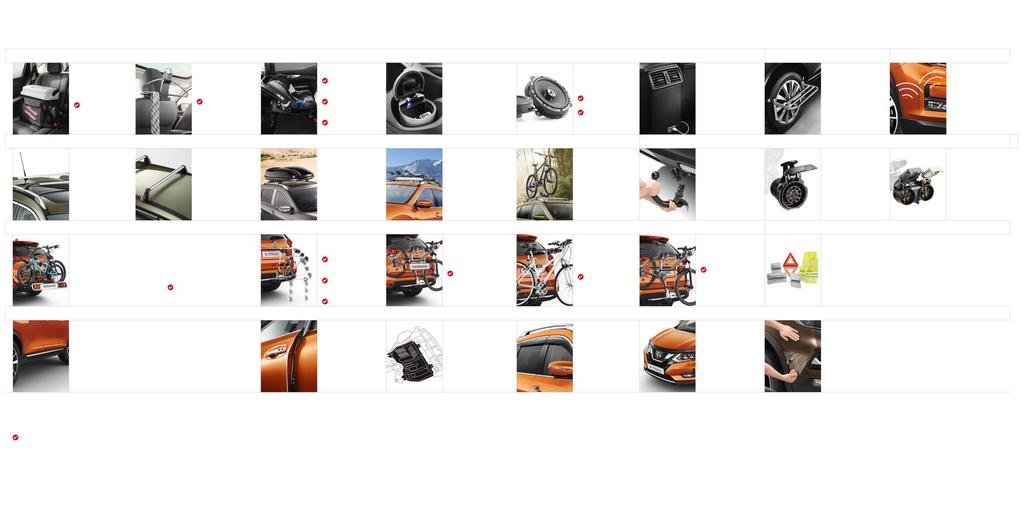 LISÄÄ ALKUPERÄISIÄ NISSAN-LISÄVARUSTEITA SISÄTILOJEN HYÖTYVARUSTEET PYÖRÄN ASTINLAUTA PYSÄKÖINTITUTKA Kylmälaukku - 20 litraa KS930-00080 Vaateripustin KS872-99900 Lastenistuin KS530-99990