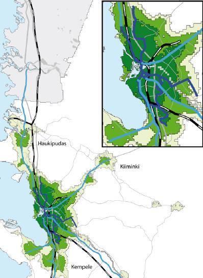 OULUN SEUDUN LIIKENNEJÄRJESTELMÄSUUNNITELMA % väestöstä 43% 31% 17% 9% TAVOITTEET JA LAATIMINEN Tiiviissä yhteistyössä yleiskaavan kanssa