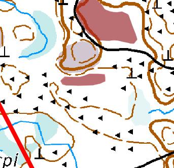 9. Korpijuotti [ ] Kasvillisuuskuvaus: Kostea korpijuotti, jossa on ruohokorven (RhK) piirteitä, mutta sitä ei voida tyypitellä tarkasti. Pääpuina kasvaa koivuja ja tervaleppiä.